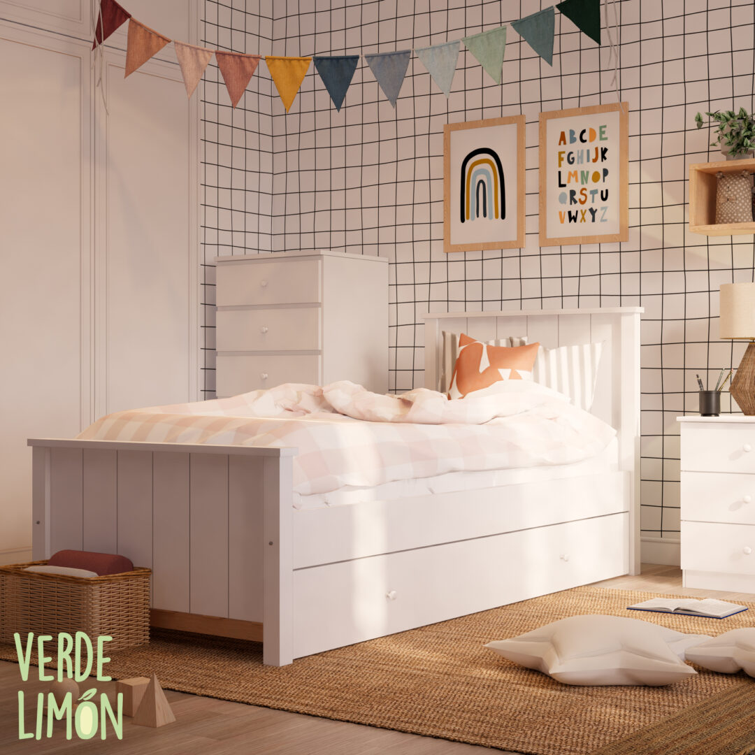 Cama 1 Plaza Potter con Carro Fijo