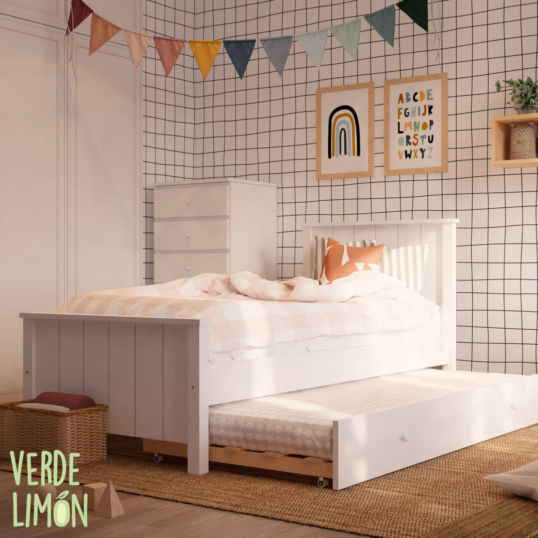 Cama 1 Plaza Potter con Carro Fijo